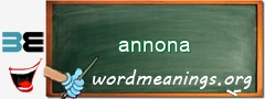 WordMeaning blackboard for annona